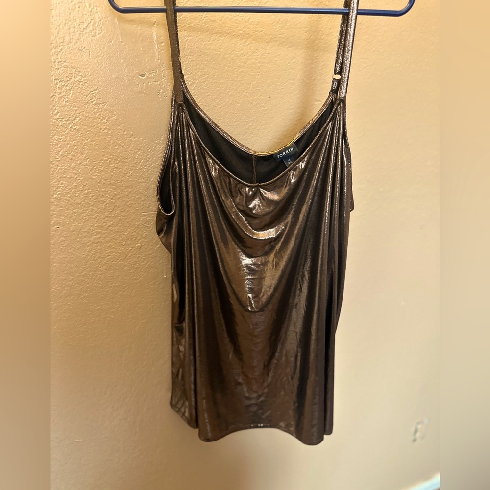 Gold shimmer top